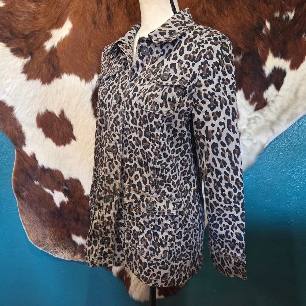 Code Bleu Leopard Print Utility Jacket - Picture 5 of 7